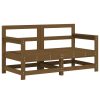 7 pcs conjunto lounge jardim madeira pinho maciça castanho-mel - Image 3