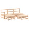 5 pcs conjunto lounge de jardim madeira de pinho maciça - Image 2
