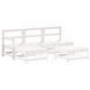 5 pcs conjunto lounge de jardim madeira de pinho maciça branco - Image 2