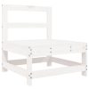 5 pcs conjunto lounge de jardim madeira de pinho maciça branco - Image 3