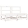 6 pcs conjunto lounge de jardim pinho maciço branco - Image 3