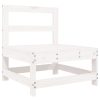 5 pcs conjunto lounge de jardim madeira de pinho maciça branco - Image 3