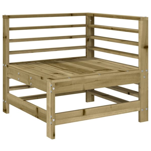 5 pcs conjunto lounge de jardim madeira de pinho impregnada - Image 3
