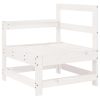 10 pcs conjunto lounge de jardim pinho maciço branco - Image 3
