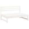 4 pcs conjunto lounge de jardim madeira de pinho maciça branco - Image 3
