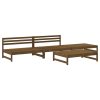 4 pcs conjunto lounge de jardim pinho maciço castanho-mel - Image 2