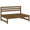 4 pcs conjunto lounge de jardim pinho maciço castanho-mel - Image 3
