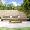 4 pcs conjunto lounge de jardim pinho maciço castanho-mel
