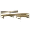 4 pcs conjunto lounge de jardim madeira de pinho impregnada - Image 2