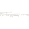 5 pcs conjunto lounge de jardim madeira de pinho maciça branco - Image 2