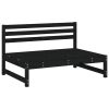 5 pcs conjunto lounge de jardim madeira de pinho maciça preto - Image 3