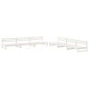 6 pcs conjunto lounge de jardim pinho maciço branco - Image 2