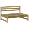 6 pcs conjunto lounge de jardim madeira de pinho impregnada - Image 3