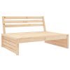 2 pcs conjunto lounge de jardim madeira de pinho maciça - Image 3