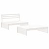 2 pcs conjunto lounge de jardim madeira de pinho maciça branco - Image 2