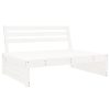 2 pcs conjunto lounge de jardim madeira de pinho maciça branco - Image 3