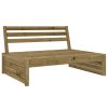 2 pcs conjunto lounge de jardim madeira de pinho impregnada - Image 3