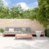4 pcs conjunto lounge de jardim madeira de douglas maciça