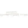 6 pcs conjunto lounge de jardim pinho maciço branco - Image 2