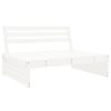 6 pcs conjunto lounge de jardim pinho maciço branco - Image 3