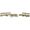 6 pcs conjunto lounge de jardim madeira de pinho impregnada - Image 2