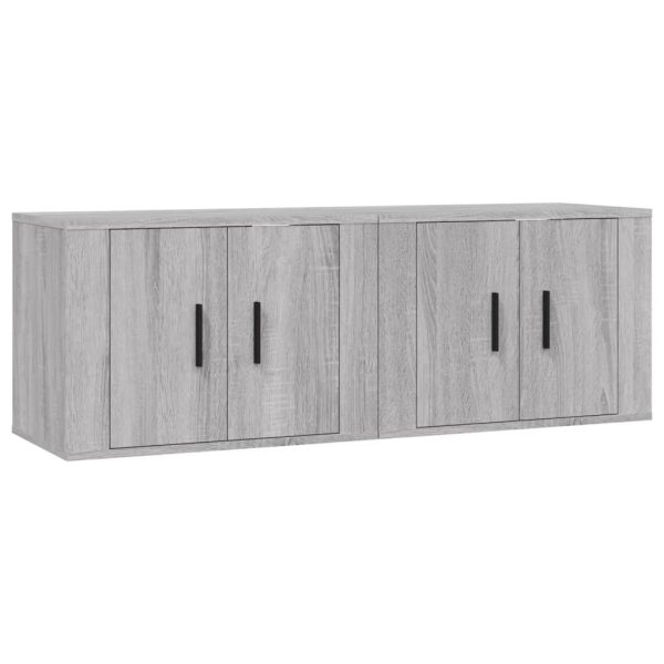 Móveis de TV de parede 2 pcs 57x34,5x40 cm cinzento sonoma - Image 2