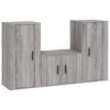 Conjunto móveis de TV 3 pcs madeira processada sonoma cinza - Image 2