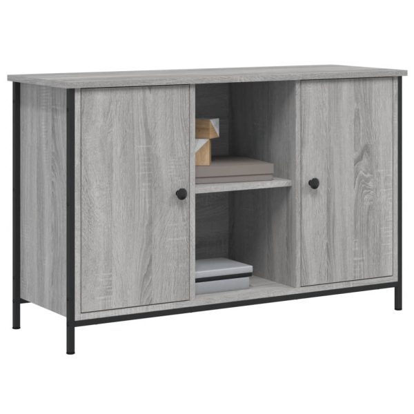 Móvel de TV 100x35x65 cm derivados de madeira cinzento sonoma - Image 3
