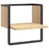 Prateleira de parede com barra 30x25x30 cm carvalho sonoma - Image 2