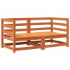 Sofás canto p/ jardim 2pcs 70x70x67cm pinho maciço castanho-mel - Image 2
