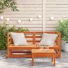 Sofás canto p/ jardim 2pcs 70x70x67cm pinho maciço castanho-mel - Image 3