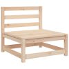 Sofá sem apoio de braços p/ jardim 70x70x67 cm pinho maciço - Image 2