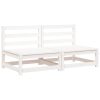 Sofás sem braços p/ jardim 2 pcs 70x70x67cm pinho maciço branco - Image 2