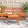 Sofás sem braços para jardim 2 pcs pinho maciço castanho-mel - Image 3