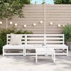 Sofás sem braços p/ jardim 3 pcs 70x70x67cm pinho maciço branco - Image 3