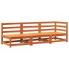 Sofá de 3 lugares para jardim pinho maciço castanho-mel - Image 2