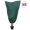 Coberturas para plantas com cordão 8 pcs 70 g/m² 0,8x0,8 m