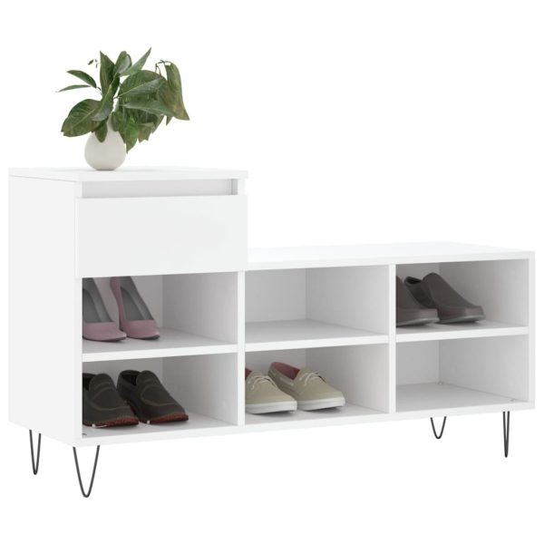 Sapateira 102x36x60 cm derivados de madeira branco - Image 3