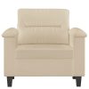 Poltrona 60 cm tecido de microfibra cor creme - Image 3