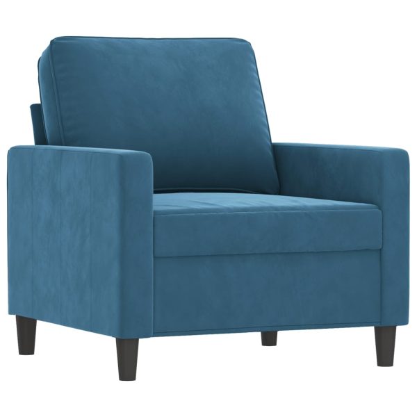 Poltrona 60 cm veludo azul - Image 2