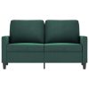 Sofá de 2 lugares 120 cm veludo verde-escuro - Image 3