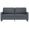 Sofá de 2 lugares 140 cm veludo cinza-escuro - Image 3