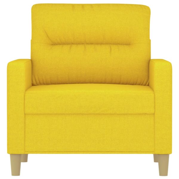 Poltrona 60 cm tecido amarelo-claro - Image 3