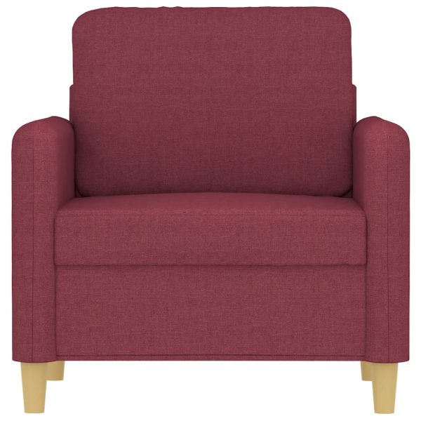 Poltrona 60 cm tecido vermelho tinto - Image 3
