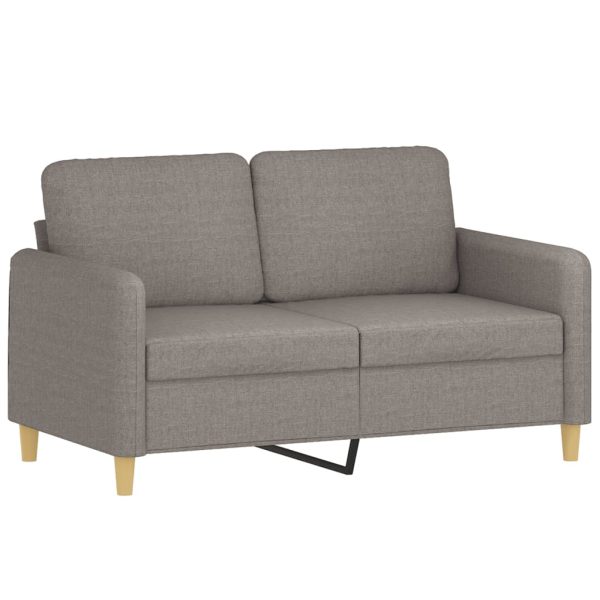 Sofá de 2 lugares tecido 120 cm cinzento-acastanhado - Image 2
