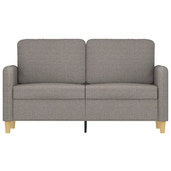 Sofá de 2 lugares tecido 120 cm cinzento-acastanhado - Image 3