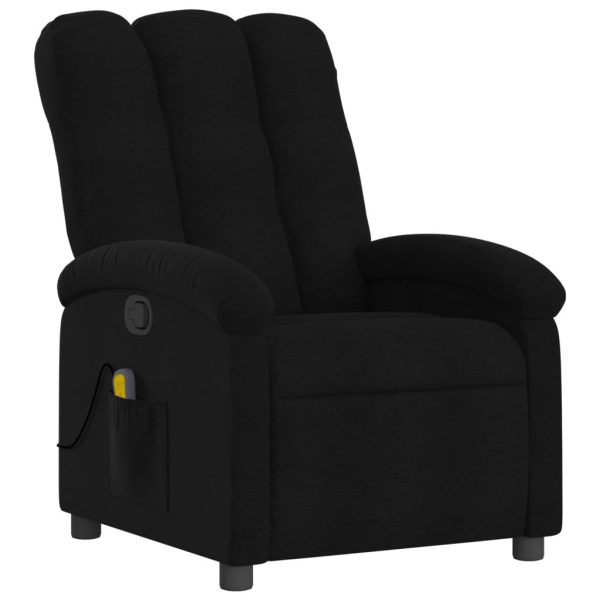Poltrona de massagens reclinável tecido preto - Image 3