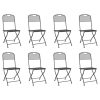 9 pcs conjunto de jantar para jardim rede de metal antracite - Image 3
