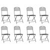 9 pcs conjunto de jantar para jardim rede de metal antracite - Image 3