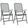 3 pcs conjunto de jantar para jardim rede de metal antracite - Image 3